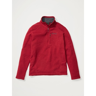 Jackets and Vests: Marmot Drop Line Fleece Mens Dark Red Canada ZAGERC793